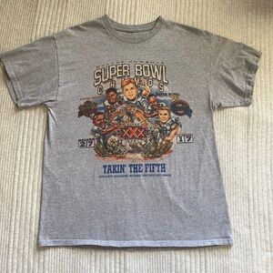 Sz L - Dallas Cowboys Super Bowl Champs Gray Cotton Shirt
